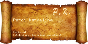 Perci Karmelina névjegykártya